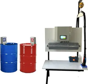 semi-automatic pu expanding foam packaging machine system for auto parts