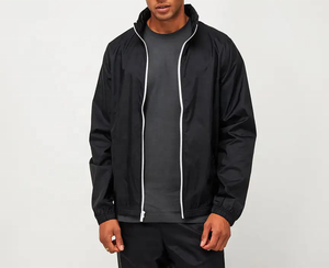 Новый легкий нейлоновый мужской пиджак и брюки из полиэстера на молнии плюс размер куртки с капюшоном Спортивные штаны комплект спортивный костюм - Product Image 2