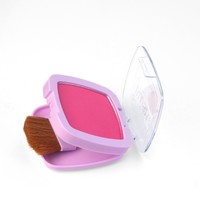 Fard à joues mat compact 3 teintes naturelles violet clair, boîtier carré, poudre à joues estompable en vrac pour distributeurs de beauté mondiaux