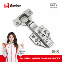 Goodcen Charnières hydrauliques 3D réglables à fermeture en douceur pour portes d'armoire dans les meubles de cuisine et la chambre à coucher