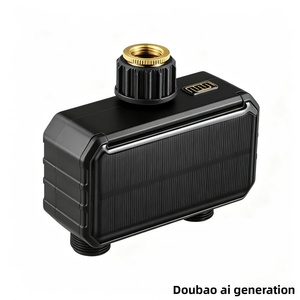 Sistema de Riego por Goteo Inteligente Automático con Energía Solar, Microaspersor WiFi/4G/Zigbee para el Hogar, Doble Canal, Plástico Negro/Dorado - Product Image 3