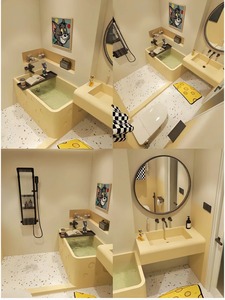 Los coloridos gabinetes <span class=keywords><strong>de</strong></span> baño, en <span class=keywords><strong>el</strong></span> corazón <span class=keywords><strong>de</strong></span> <span class=keywords><strong>la</strong></span> <span class=keywords><strong>reina</strong></span> también hay una niña pequeña. Diseño del Baño. - Product Image 5