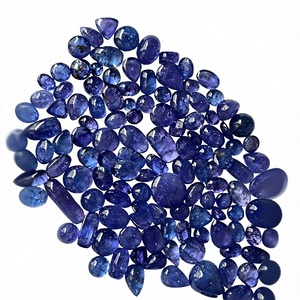 Vente en gros de pierres précieuses TASBIYA GEMS, Tanzanite bleue naturelle, taille poire, cabochons en pierres précieuses brutes, taille de 5 à 15 carats, provenant de Tanzanie - Product Image 1