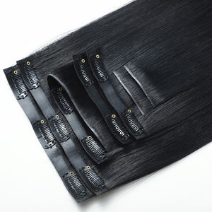 ต่อผมแบบคลิป # <span class=keywords><strong>ผม</strong></span>แท้ 100% แบบคลิปหนีบ  ชนิดเรมี่  ไม่ผ่านการแปรรูป  สีดำธรรมชาติ  มองไม่เห็นรอยต่อ  บางเบา  ย้อมสีได้ - Product Image 2