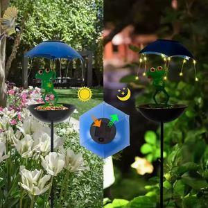 Luces Solares para Jardín con Sensor de Movimiento, Comedero para Pájaros, Luz LED IP65 Impermeable, Blanco Cálido - Product Image 4