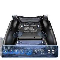 Manette de jeu sans fil RGB à éclairage privé, compatible avec Switch, iOS, Android et PC (NS)