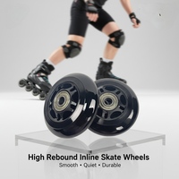 Roues de patinage en polyuréthane PU 82A 85A 64mm 70mm 72mm 76mm 80mm pour patins à roulettes en ligne 4 roues