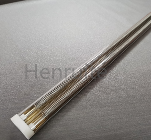 مطلية بالذهب بأنبوب مزدوج هالوجين سخانات الأشعة تحت الحمراء الكوارتز التدفئة الصناعية مصابيح تجفيف أفران بواعث بديلة - Product Image 2