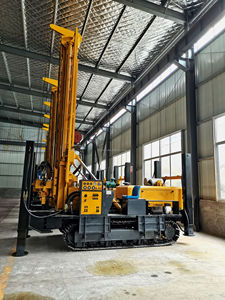 400m hydraulische waterputboorinstallatie, 10000N.m koppel, 28T hijskracht, rupsvoertuig boormachine met zware lier - Product Image 3