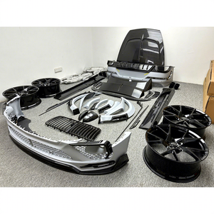 Kits de carrosserie en fibre de carbone partielle et sèche style MSY W12 pour <span class=keywords><strong>Bentley</strong></span> <span class=keywords><strong>Bentayga</strong></span> 2020 + capot de pare-chocs roues d'échappement becquet jupe latérale calandre - Product Image 1