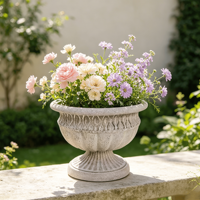 Jardinière en fer forgé sculpté à la main style Shabby Chic, grande jardinière décorative pour jardin, pelouse, cour, décoration intérieure - Usine