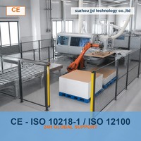 Cellule robotisée clé en main pour panneaux de bois BORUNTE, bras robotisé 6 axes, charge utile 20 kg, répétabilité 0,05 mm, pince à aspiration sous vide pour palettisation