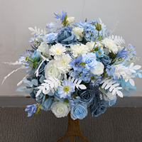 Boule de fleurs artificielles en soie (rose et marguerite) pour centre de table de mariage, décoration de table, cérémonie, fête, événement, scène, allée