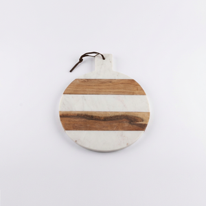เขียงหินอ่อนทรงกลม DnU Craft พร้อมลายไม้ ป้องกันการลื่น แพ็คเกจชิ้นเดียว - Product Image 1