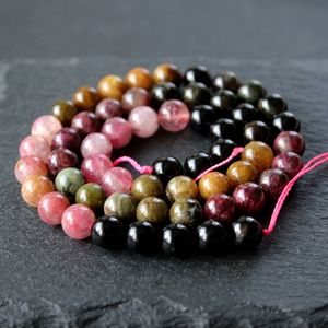Perles en vrac de tourmaline naturelle à changement de couleur pour la fabrication de bracelets et de colliers, pierre précieuse de guérison - Product Image 4