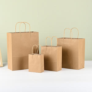 Sac fourre-tout en papier kraft, impression offset, logo, <span class=keywords><strong>mariage</strong></span> et vêtements, sac cadeau, portable, dégradable, vente en gros - Product Image 3