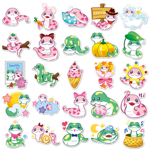50 piezas <span class=keywords><strong>de</strong></span> fábrica caliente equipaje pegatina divertida dibujos animados personalidad pegatina Original bebé serpiente pegatina - Product Image 4