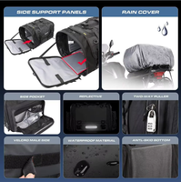 Sac de Selle Arrière de Moto Pliable, Sac de Queue de Moto Étanche, Sac de Rangement pour Casque, Sac de Voyage, Organisateur d'Outils, Logo Personnalisé