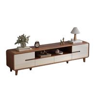 Meuble TV Moderne en Bois Brillant de Luxe - Console Multimédia avec Portes Coulissantes et Rangement Ouvert, Pieds Métalliques, Vente Directe Usine pour Salon
