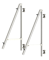 Support PV à Angle Réglable pour Modules Solaires Support Anodisé pour Balcon Toit Plat Carport Garage Mur Plancher