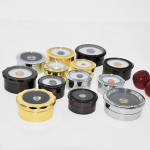 Coffret de rangement de luxe en cuir FORTE pour bijoux et pierres précieuses, avec plateau de présentation pour petits diamants et gemmes circulaires - Product Image 4
