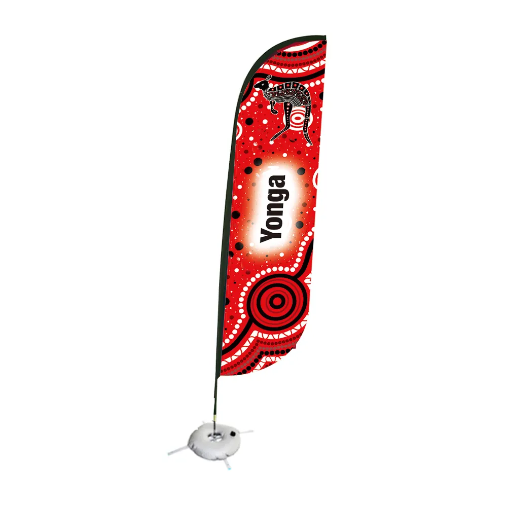 New Popular Product Polyester Roadside Garden AD Personalized Advertising Outdoor Custom Beach Feather Flags Custom Banner Stand