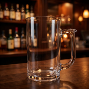 Mug à bière classique réutilisable en plastique PC Tritan de 1 litre, résistant au lave-vaisselle, avec motif logo, pour camping, bar, pub, fête, piscine - Product Image 2