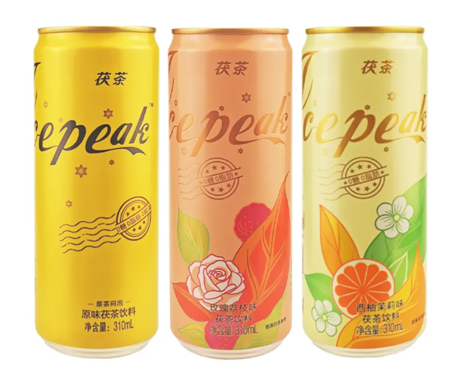 Ice Peak Fu Tea Beverages Can Soft Drinks Rose Litchi Juice Drink Fruit Flavored Water Exotic Tea