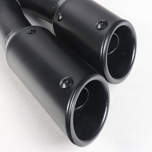 Moto di Scarico del Silenziatore Del Tubo di Fuga Moto Nero Doppio Foro Per Kawasaki ninja <span class=keywords><strong>300</strong></span> ER6N <span class=keywords><strong>Aprilia</strong></span> RSV4 Misura La Maggior Parte Sportster AK236 - Product Image 6