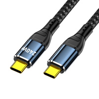 Câbles de charge USB 2.0 tressés en nylon 240W, câble de charge Type C à angle droit pour le gaming et les voyages