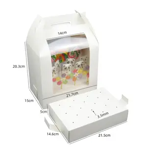 Candy house hot products chocolate vanilla lollipop display box