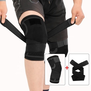 Wholesale CZFIT Custom Logo Nylon Neoprene Compression Knee Sleeve 2cm Thickness Bilateral Adjustable <b>Straps</b> Breathable - Product Image 3