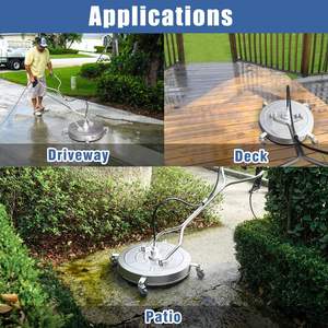 Mesin cuci tekanan pegangan ganda rumahan baja tahan karat 4 inti pipa pengganti 2 adaptor selang untuk pembersihan jalan masuk - Product Image 6