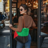 Sac fourre-tout élégant pour femme, à porter à la main ou en bandoulière, avec imprimé artistique décoratif sur le thème de la Martinique, sac à main portable décontracté pour les voyages