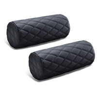 Coussin de tête cylindrique en cuir premium pour voiture, soutien cervical en mousse à mémoire de forme, respirant toutes saisons, universel, vente en gros