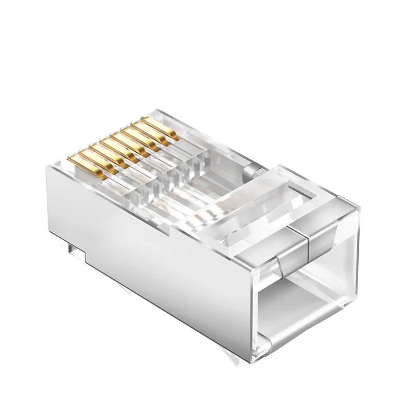 FL-01-022 RJ45 cat7 rj45 plug Cat 6+ Connectors, Clamshell, 50-Pieces