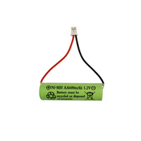 Nickel-hydrogène AA 600mAh sortie unique avec prise chaîne de lampe solaire batterie rechargeable 1.2V