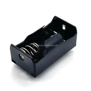 Single D cell UM-1 1.5v Black Plastic Battery Holder Box Case With PC pin