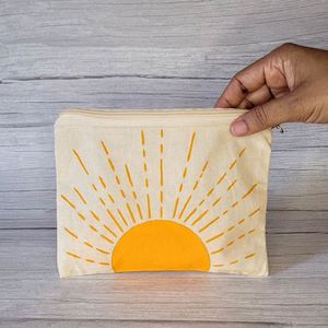 Bolsa de Aseo Personalizada Lisa y Ecológica de Lona de Algodón, Bolsa de Accesorios al por Mayor, Bolsa de Maquillaje Natural con Cierre - Product Image 1