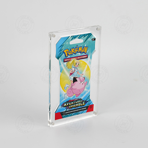 Exhibidor de Tarjetas Pokémon de Acrílico Transparente de Diseño Moderno, Caja de Exhibición de 7 Pulgadas para Almacenamiento de Paquetes de Refuerzo y Coleccionables - Product Image 3