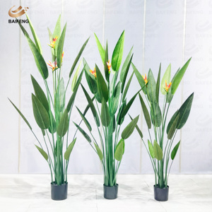 Décoration d'Intérieur Personnalisée en Usine Bananier Artificiel en Pot Faux Arbre <span class=keywords><strong>Canna</strong></span> <span class=keywords><strong>Plante</strong></span> Artificielle en Gros - Product Image 1