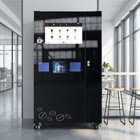 Distributeur automatique de café frais moulu de qualité commerciale avec machine à glace intégrée pour les centres commerciaux
