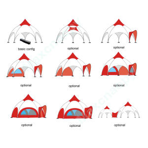 Maxbaldacchino personalizzato <span class=keywords><strong>3M</strong></span> 4.8M <span class=keywords><strong>6M</strong></span> 9M impermeabile fiera fiera arco <span class=keywords><strong>Gazebo</strong></span> cupola ragno tenda per attività all'aperto - Product Image 6