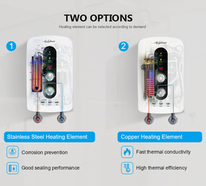 On-Demand <b>Water</b> <b>Heater</b> 5.5KW 220V Includes Booster Pump Effective Solution for Low Pressure & Poor <b>Water</b> Quality Shower - Product Image 5