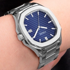 Montre à quartz pour homme de marque classique de haute qualité, montre-bracelet carrée de luxe tendance, fournisseur de montres mécaniques automatiques personnalisées - Product Image 4