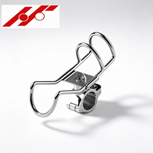 Soporte de caña de pescar de acero inoxidable para barco, tipo abrazadera, doble cable, accesorios náuticos para barco - Product Image 4