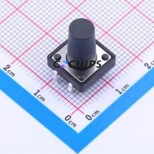 K2-1103DP-V4SW-04 Tactile Switch Through hole Component (THT)-4P,12x12mm Switch Round Button 2.5N Through Hole 12mm - Product Image 1