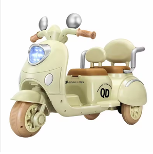 Çift Kişilik Çocuk Elektrikli Arabası LED Işıklı <span class=keywords><strong>3</strong></span> Tekerlekli Plastik Binilebilir Oyuncak <span class=keywords><strong>2</strong></span>-4 Yaş Arası Çocuklar İçin Akülü - Product Image 2