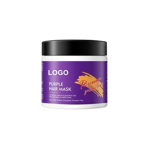 Mascarilla capilar morada de 200ml para cabello rubio, platinado, gris y plateado, elimina los tonos amarillos y acobreados, segura para el color, sin sulfatos - Product Image 1