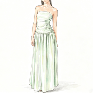 <span class=keywords><strong>Robe</strong></span> de soirée personnalisée, nouvelle arrivée, femme, sans bretelles, <span class=keywords><strong>d</strong></span>écolleté plissé, taille tombante, <span class=keywords><strong>bordeaux</strong></span> - Product Image 1